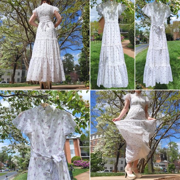 handmade vintage 70s summer dress - Picture 5 of 11